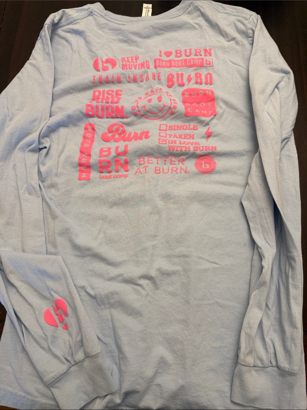 Burn boot camp long sleeve shirt